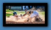 Wednesday, April 11, 2018 - Valencia, CA â€ West Ranch High Schoolâ€s catcher Nicholas Perez (right) tags out Hart High Schoolâ€s Cody Jefferis at the plate Wednesday, April 11, 2018 at West Ranch. West Ranch scored three runs in their last at bat in a
