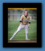 Wednesday, April 11, 2018 - Valencia, CA â€ West Ranch High Schoolâ€s Evan Gallatly celebrates after hitting in the winning run in the bottom of the seventh inning Wednesday, April 11, 2018 against Hart High School. The Cats scored three runs in the sev