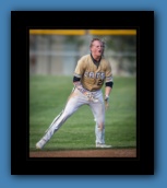 Wednesday, April 11, 2018 - Valencia, CA â€ West Ranch High Schoolâ€s Evan Gallatly celebrates after hitting in the winning run in the bottom of the seventh inning Wednesday, April 11, 2018 against Hart High School. The Cats scored three runs in the sev
